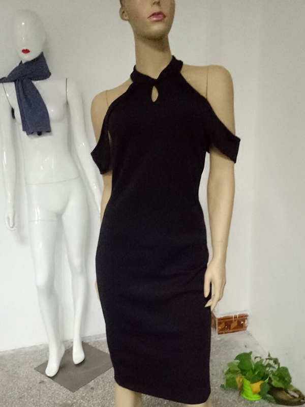 3 Colors S-XL Sexy Off Shoulder Bodycon Dress 