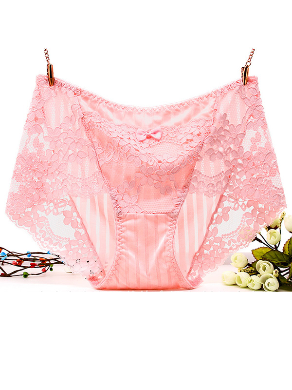 4 Colors L&XL Floral Lace Panties