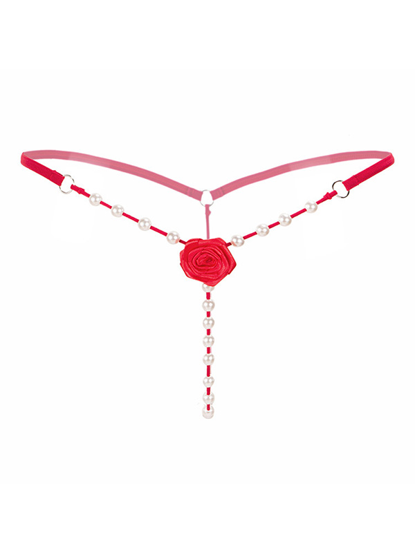 6 Colors One Size Pearl G-string Panties 