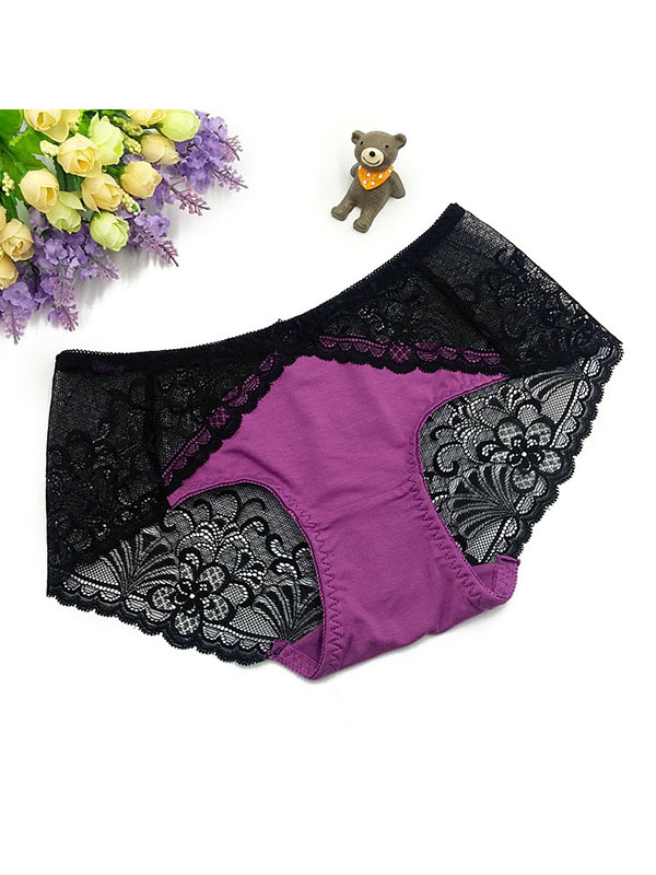 6 Colors One Size Sexy Floral Lace Panties