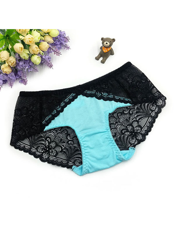 6 Colors One Size Sexy Floral Lace Panties