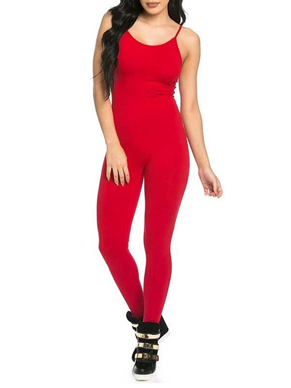 6 Colors Spaghetti Strap Sleeveless Jumpsuits