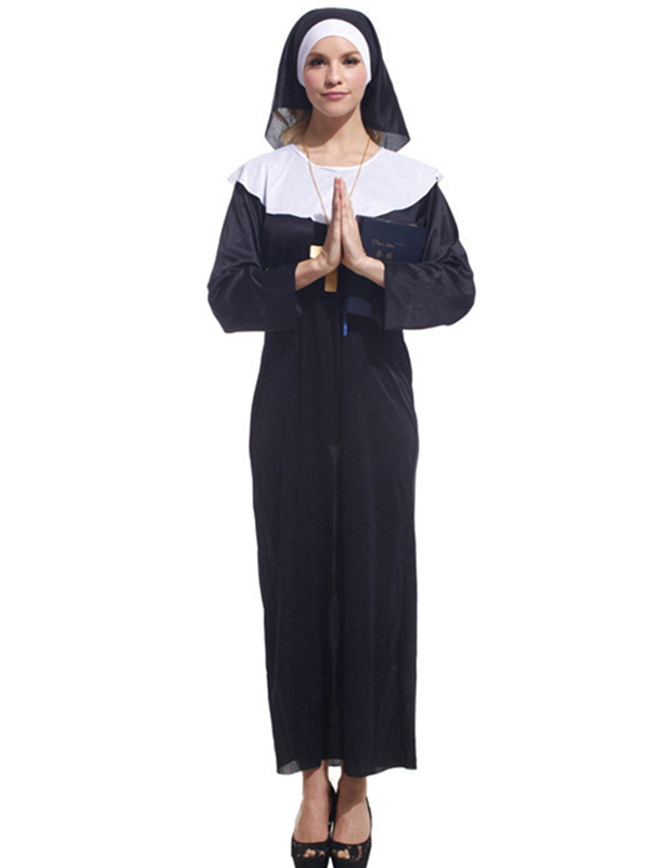 Black Fashion Female Monasticism Costume