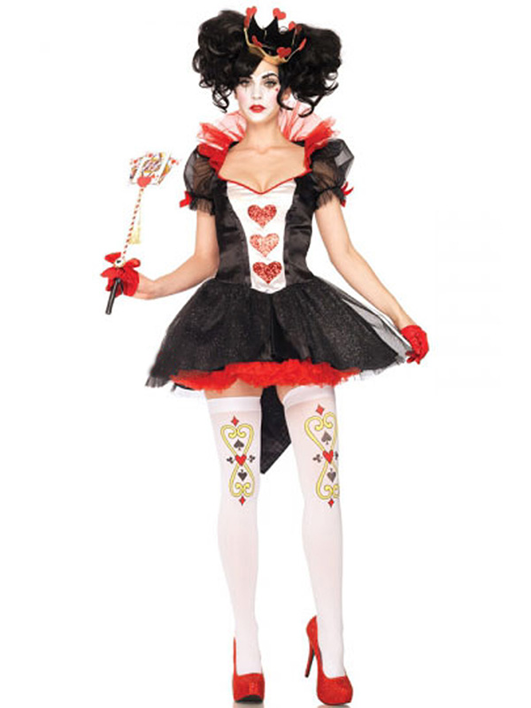 Black One Size Sexy Queen Of Heart Halloween Costume