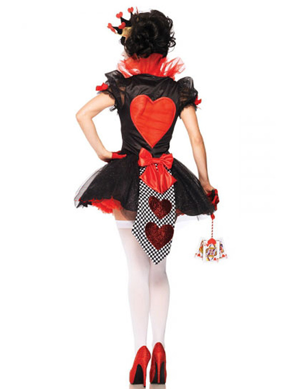 Black One Size Sexy Queen Of Heart Halloween Costume