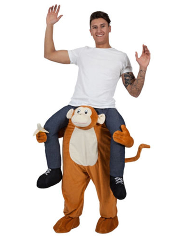 Brown One Size Cheeky Monkey Carry Me Mascot Costume