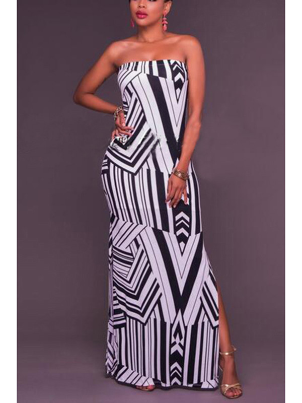 Euramerican Printed Milk Fiber Ankle Length Dress