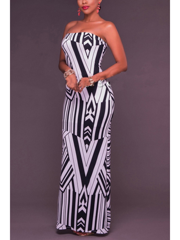 Euramerican Printed Milk Fiber Ankle Length Dress