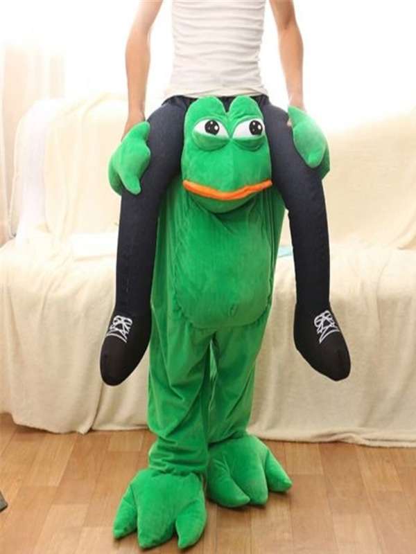 Green One Size Sad Frog Mascot Costume