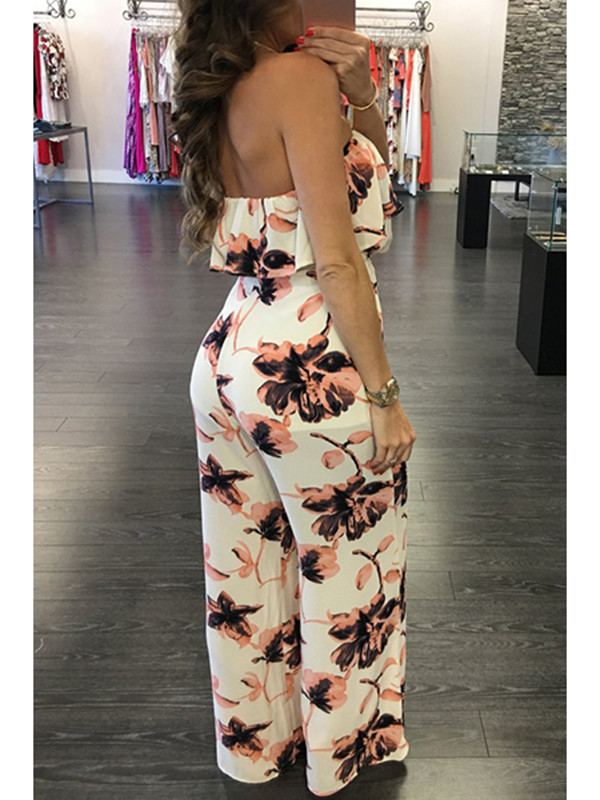 Qmilch Print Straight Jumpsuits