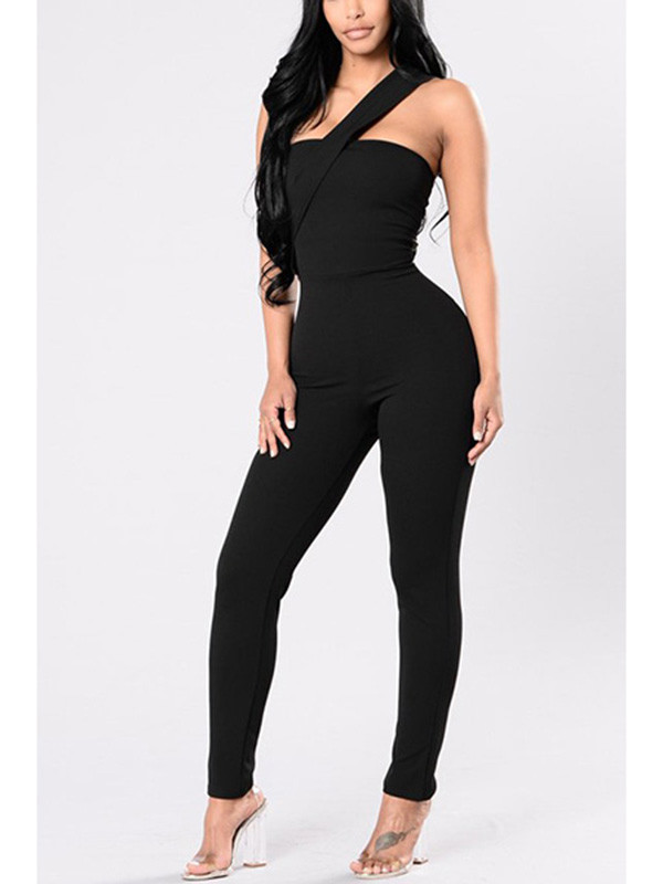 Qmilch Solid Skinny Jumpsuits 