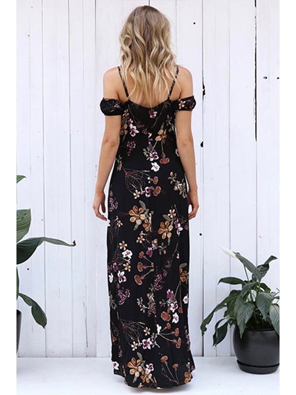 Spaghetti Strap Ankle Length Bohemian Dresses 