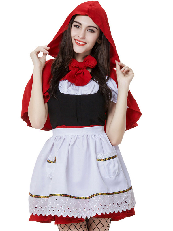 White S-XXL Little Red Riding Hood Costume