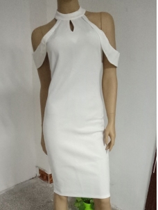 3 Colors S-XL Sexy Off Shoulder Bodycon Dress 