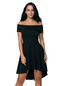 Black S-3XL Fashion Women Off Shoulder Dress