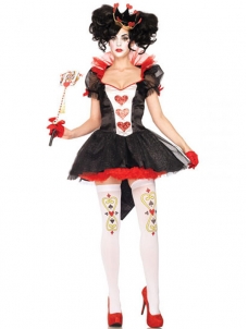 Black One Size Sexy Queen Of Heart Halloween Costume