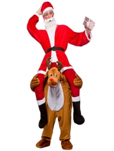 Brown One Size Reindeer Carry Me Mascot Costume