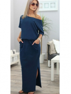 Casual One Shoulder Short Sleeve Beach Dresses