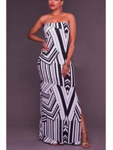 Euramerican Printed Milk Fiber Ankle Length Dress