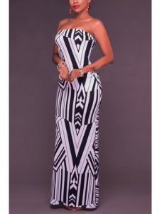 Euramerican Printed Milk Fiber Ankle Length Dress