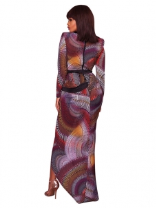 Euramerican Printed Red Healthy Fabric Dress 