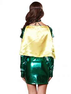 Green M&L Women Cosplay Super Heroine Costume