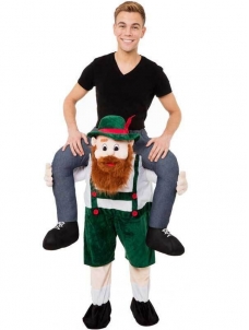 Green One Size Beer Guy Ride Mascot Costume