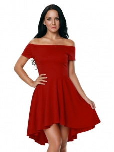 Red S-3XL Fashion Women Off Shoulder Dress