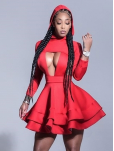 Sexy Hollow-out Ball Gown Casual Dress