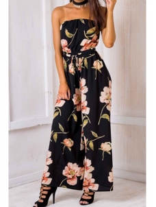 Sexy Spandex Floral Regular Jumpsuits