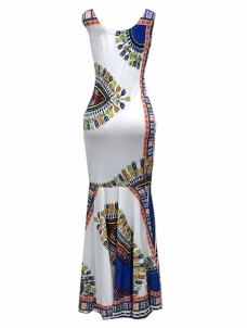 Trendy Spaghetti Strap Sleeveless Printed Dress