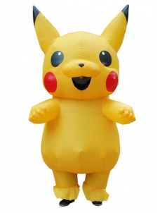 Yellow One Size Inflatable Pikachu Mascot Costume