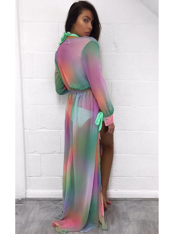 Fashion S-XL Sexy Long Sleeve Maxi Dress