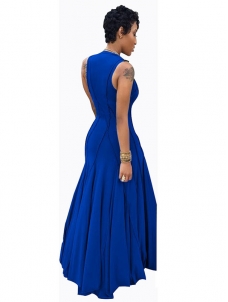 Blue S-3XL Sexy Sleeveless Maxi Dress