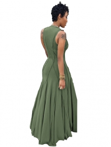 Green S-3XL Sexy Sleeveless Maxi Dress