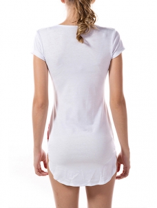 Leisure Round Neck Short Sleeves Printed Dress