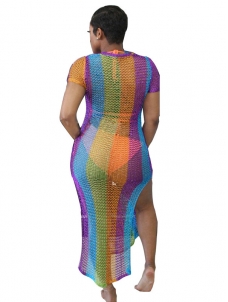 Sexy O neck Short Sleeve Sheath Dresses 