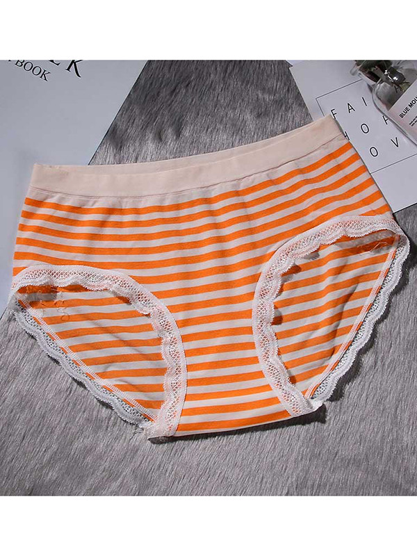 6 Colors One Size Striped Seamless Underwear