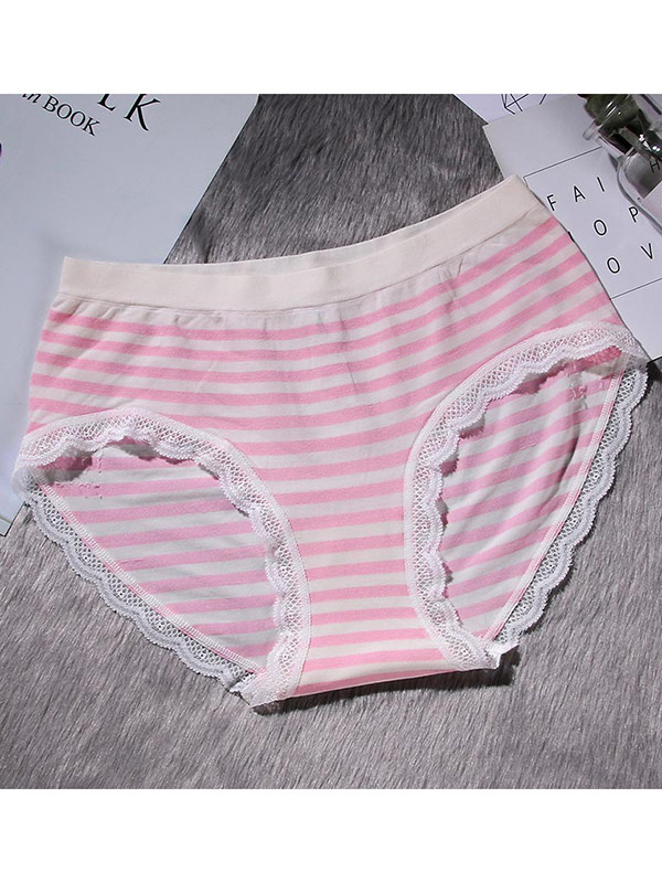 6 Colors One Size Striped Seamless Underwear
