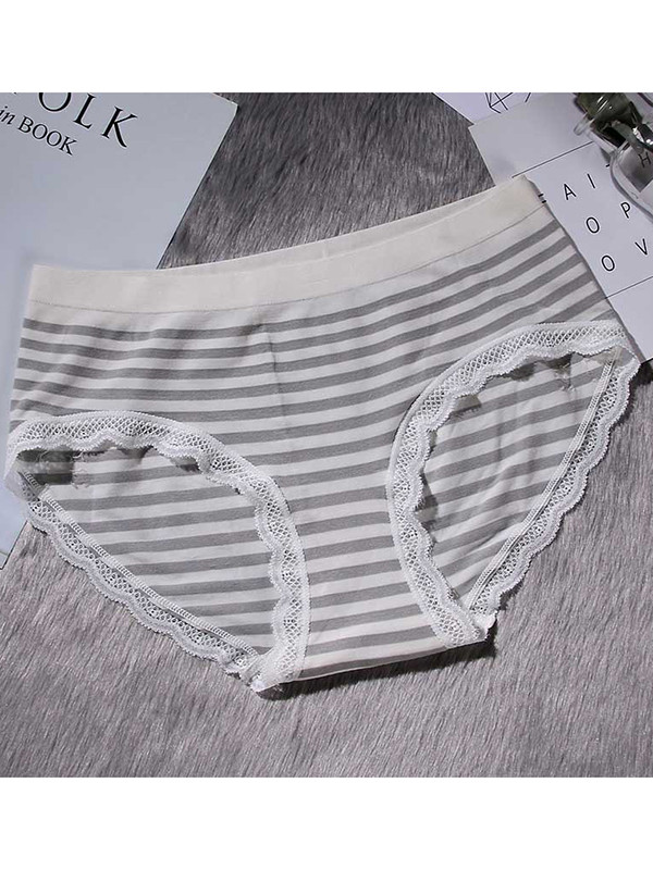 6 Colors One Size Striped Seamless Underwear