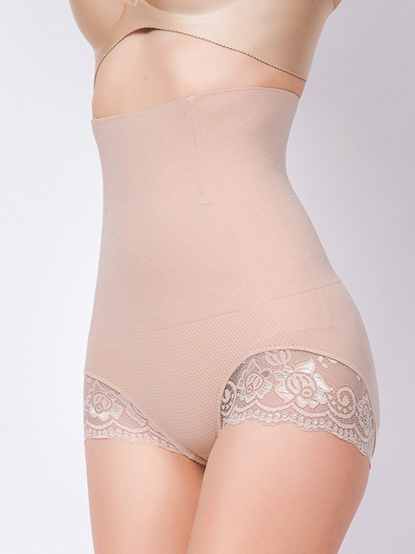 Apricot M-XXL High Waist Seamless Underwear