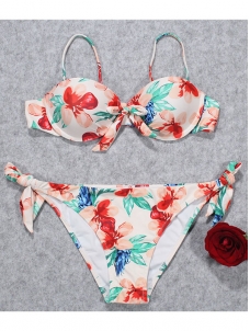 Women Floral Printed Bikini Set Swimwear Stretchy