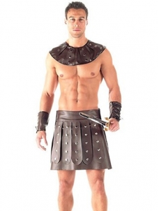 Men Sexy Vinyl Warrior Costume 