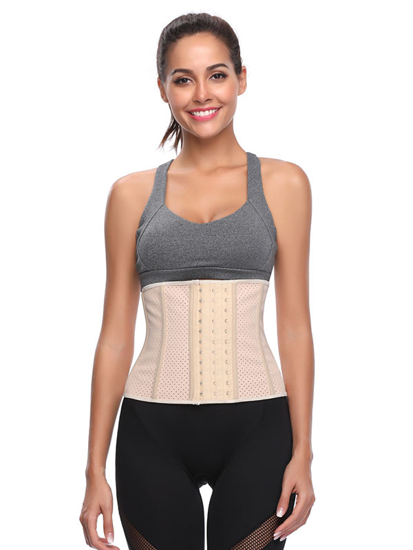 2018 Apricot Slimming Waist Trainer Corset Underbust Girdle