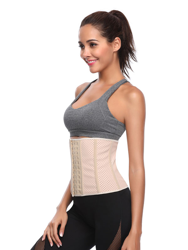 2018 Apricot Slimming Waist Trainer Corset Underbust Girdle