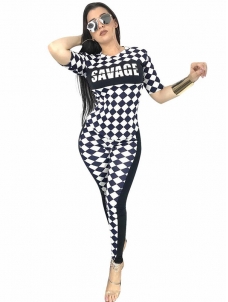 Women Fashionable Sexy 2 Piece Long Jumpsuit Black