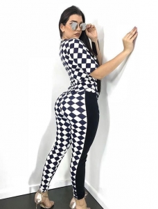 Women Fashionable Sexy 2 Piece Long Jumpsuit Black