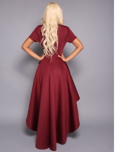 Women Long Sleeves Casual Fashion Summer Dress Red