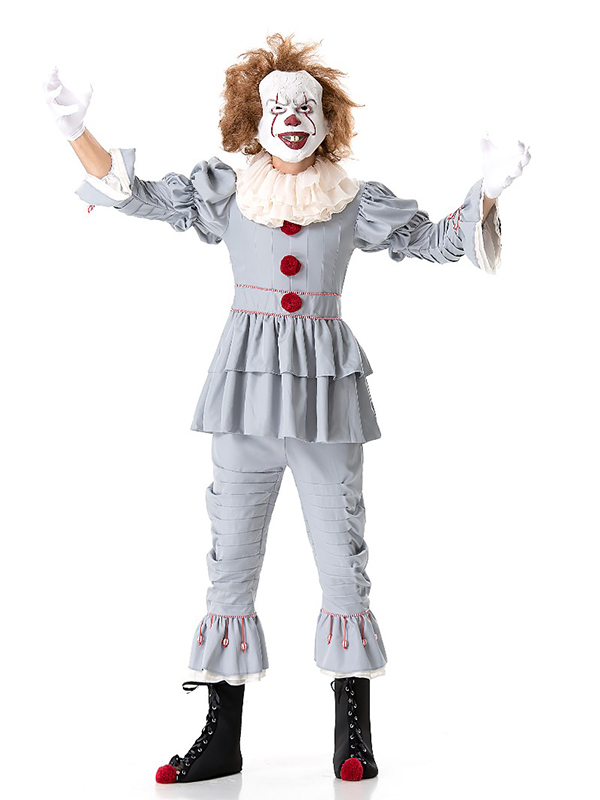 Men Clown Cosplay Halloween Costume