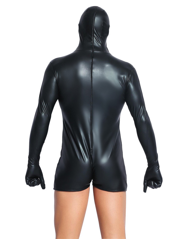 Men PVC Look Latex Jumpsuit